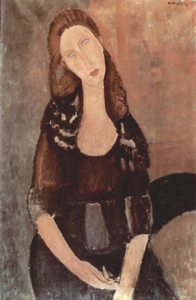 Die junge Frau des Künstlers: Modigliani, „Porträt der Jeanne Hébuterne“ 1918. Privatsammlung
