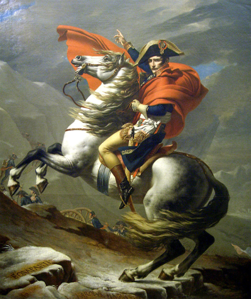Napoleon in der Darstellung des Staatskünstlers Jacques-Louis David
