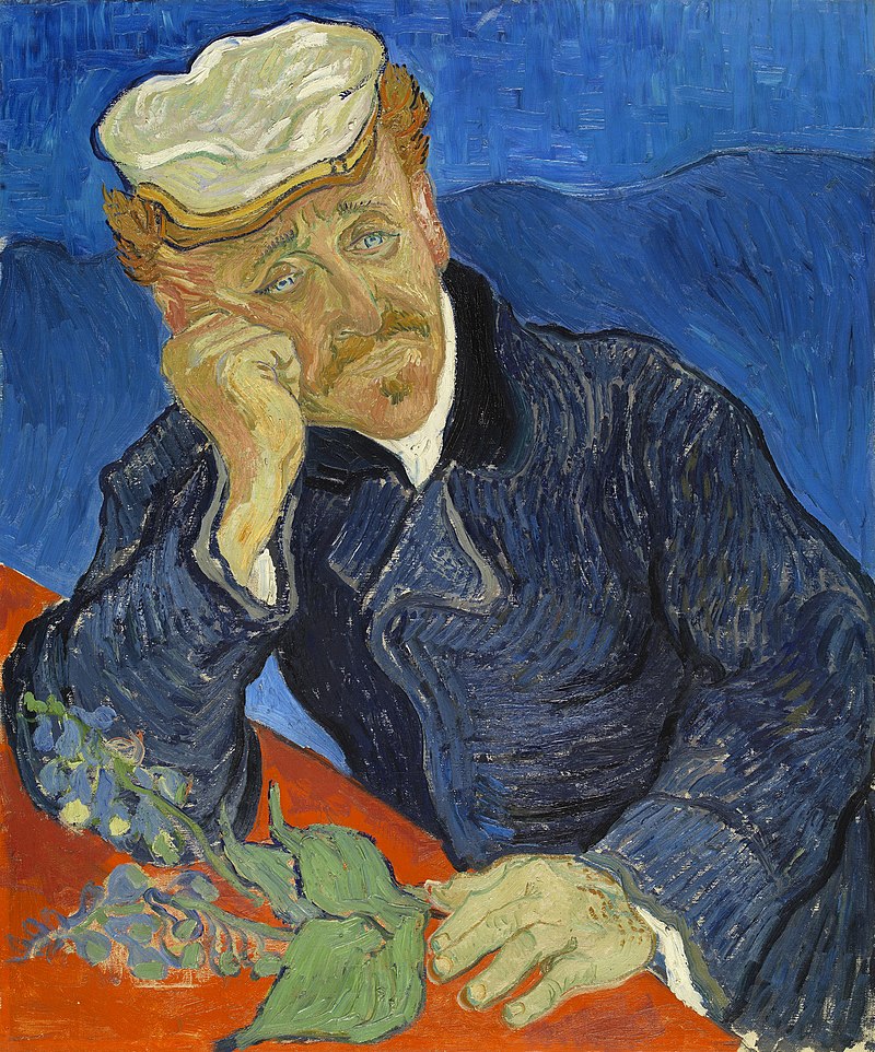 Zweite Version Porträt Dr. Gachet aus der Sammlung Gachet (heute im Pariser Musée d’Orsay).