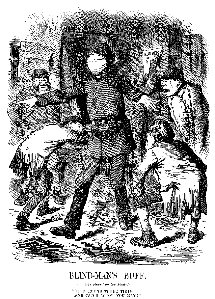 Karikatur zur Jagd auf Jack the Ripper