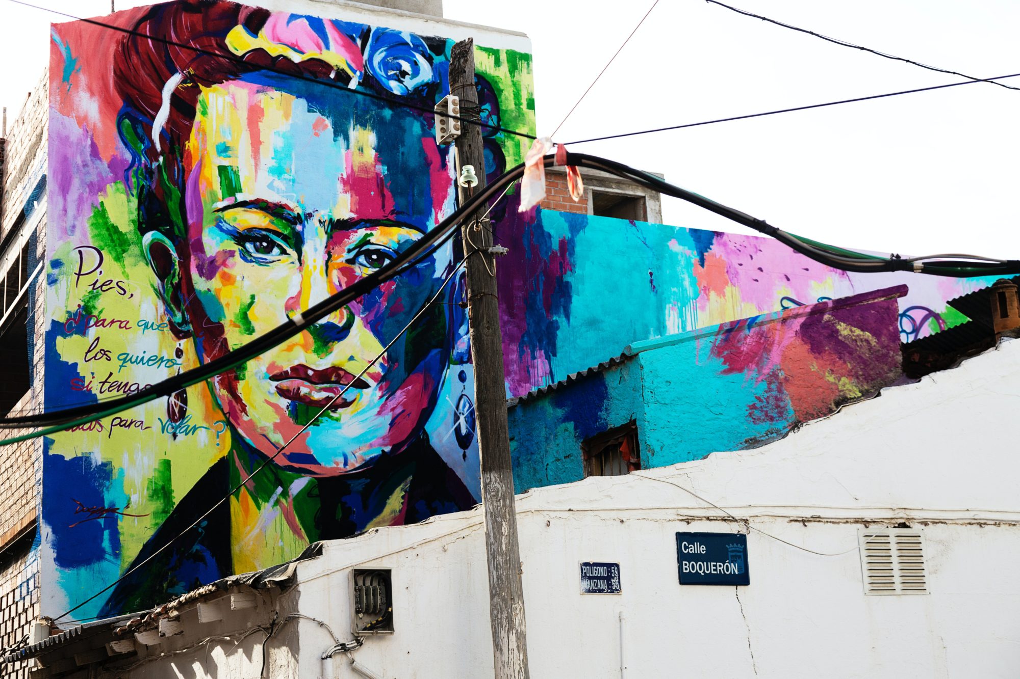 Frida Kahlo Wandbild in Malaga: 