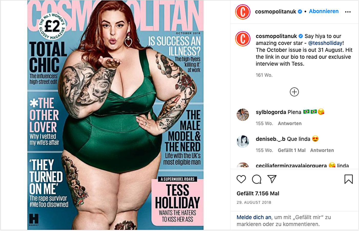 Body Shaming in den Kommentaren bei Instagram